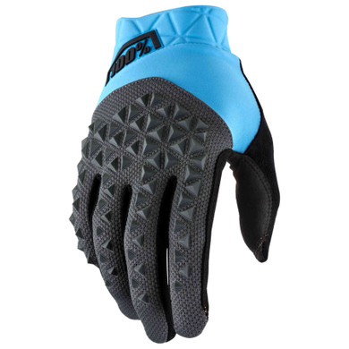 100% Geomatic MTB Gloves Cyan/Charcoal