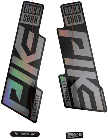 RockShox Pike Ultimate Fork Decal Kit Gloss Rainbow Foil for High Gloss Black