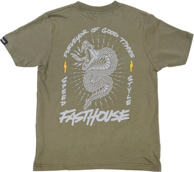 Fasthouse Venom SS Youth T-Shirt Light Olive 2022