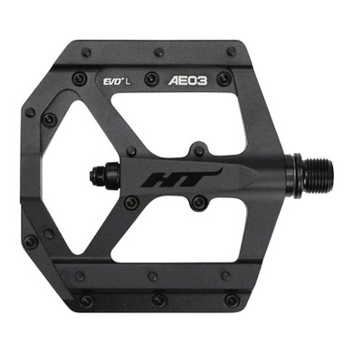 HT Compoments AE03 Alloy Stealth Black Flat Pedals