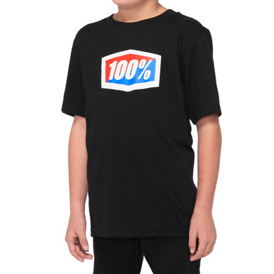 100% OFFICIAL Short Sleeve Youth Tee Black