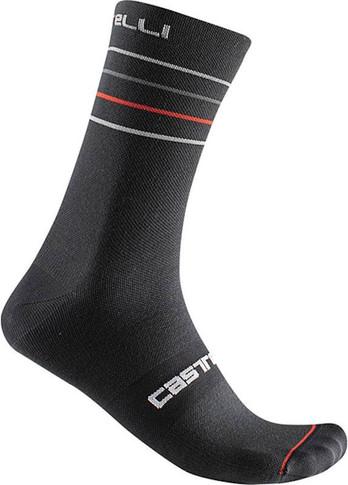 Castelli Endurance 15 Socks Black/Silver Grey/Red 2022