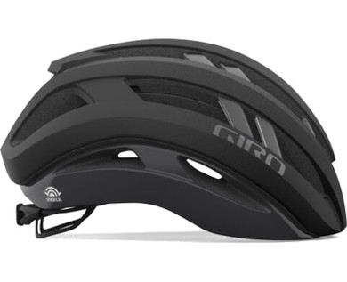 GIRO Aries Spherical Road Helmet Matte Black Silver Logo