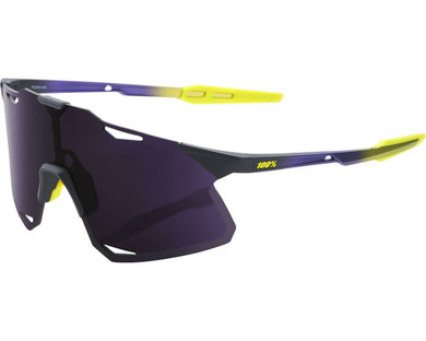 100% Hypercraft Sunglasses Matte Metallic Digital Brights (Dark Purple Lens)