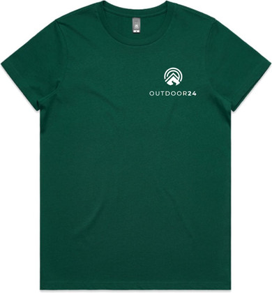 OUTDOOR24 Maple SS Womens T-Shirt Forest Green X-Small