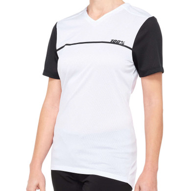 100% Ridecamp SS Womens MTB Jersey White/Black