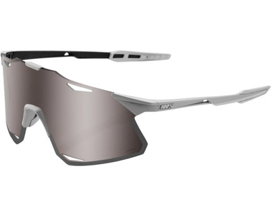 100% Hypercraft Sunglasses Matte Stone Grey (HiPER Crimson Silver Mirror Lens)