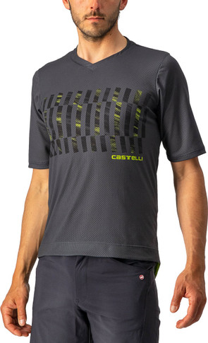 Castelli Trail Tech SS T-Shirt Olive Green/Dark Grey/Orange 2022