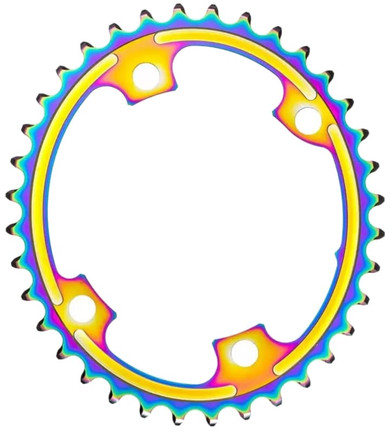 absoluteBLACK Premium Oval 110BCD 36T 4B Shimano 9100/8000 2x Rainbow Chainring