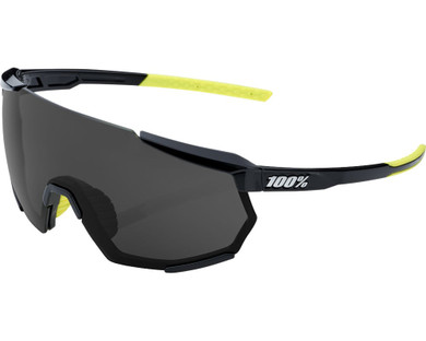 100% Racetrap 3.0 Sunglasses Gloss Black (Smoke Lens)