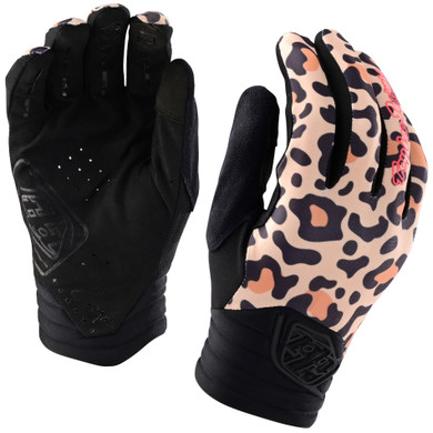 Troy Lee Designs Luxe Womens MTB Gloves Leopard Bronze