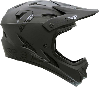 Seven iDP M1 Full Face Youth Helmet Matte Black-Gloss Black