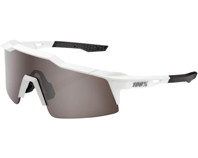 100% Speedcraft SL Sunglasses Matte White (HiPER Silver Mirror Lens)
