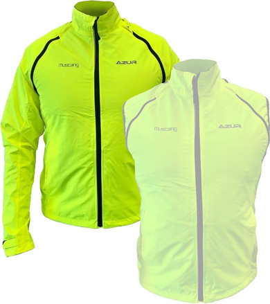 Azur Mustang Convertible Wind Jacket Fluro Yellow