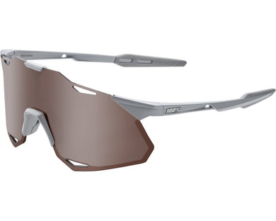 100% Hypercraft XS Sunglasses Matte Stone Grey (HiPER Crimson Silver Mirror Lens)