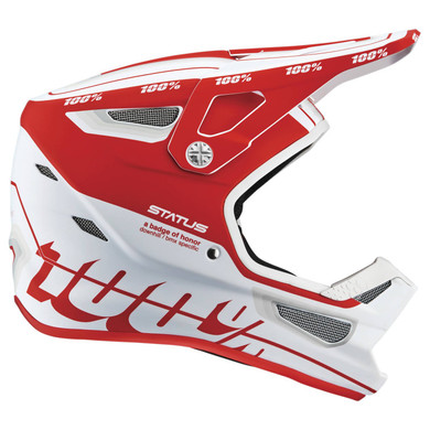 100% Status FF Youth DH/BMX Helmet Topenga Red/White