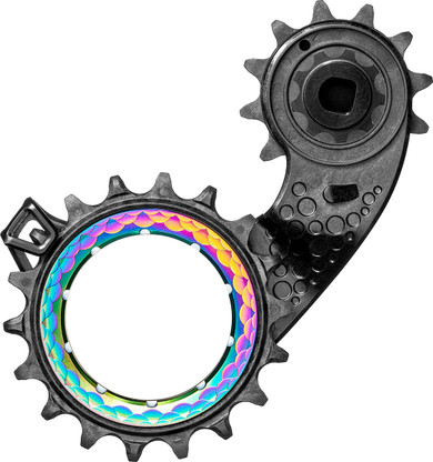 absoluteBlack SRAM ETAP AXS 12sp Carbon HOLLOWcage Oversized Derailleur Rainbow