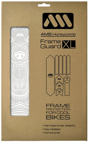 All Mountain Style Honeycomb MTB Frame Guard X-Large White/Wolf