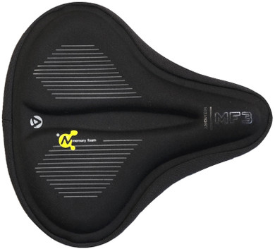 Azur Ladies Comfort Memory Foam Womens Saddle Cover Black