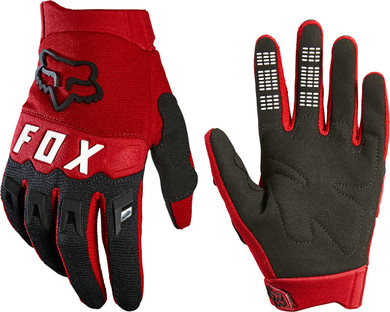 Fox DirtPaw Youth MTB Gloves Fluro Red 2022