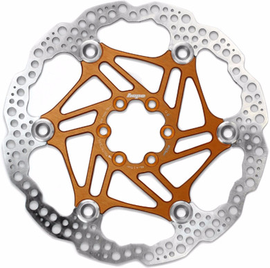 Hope 180mm Floating 6-Bolt Disc Rotor Orange