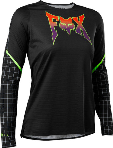 Fox Flexair Celz Ltd Ed LS Womens MTB Jersey Black 2022