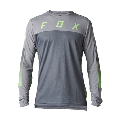 Fox Defend CEKT Mens MTB LS Jersey Light Grey 