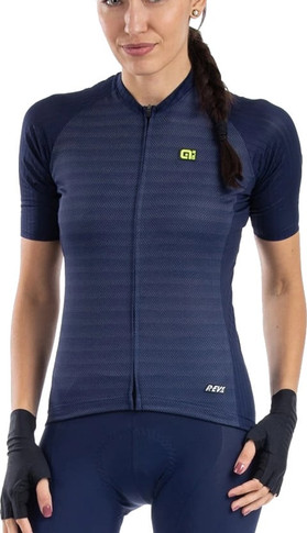 Ale R-EV1 Silver Cooling Womens SS Jersey Navy Blue