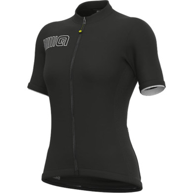 Ale Solid Colour Block SS Womens Jersey Black 2022