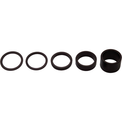 PRO 2/2.5/5/10/20mm 1-1/8" Alloy Fork Steerer Spacer Set Black