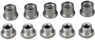 Problem Solvers 8mm Double Chainring Bolts Silver (5 Pk)