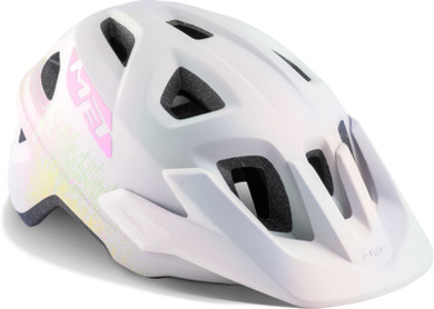 MET Eldar Youth Helmet Unisize Iridescent White/Matte