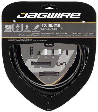 Jagwire MTB/Road Elite Sealed Shift Cable Kit Black for SRAM + Shimano