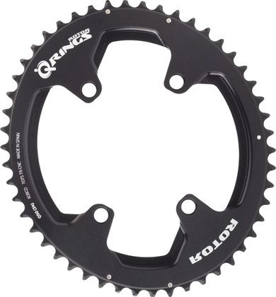Rotor Q Rings 50T 110BCD 4 Bolt Spider Mount Oval Chainring Black