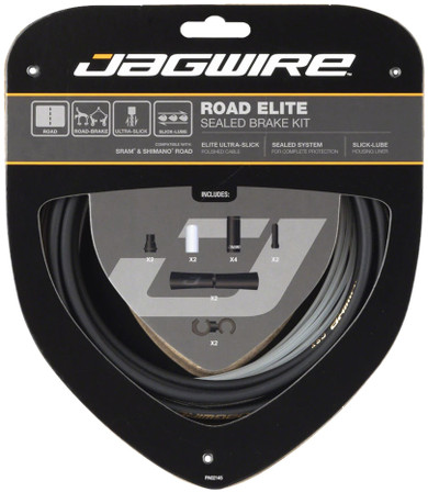 Jagwire Road Elite Sealed Brake Cable Kit Black for SRAM + Shimano