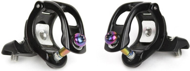 SRAM MatchMaker-X Shifter Clamps (Pair) Black/Rainbow Bolts