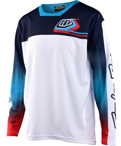 Troy Lee Designs Sprint Youth MTB LS Jersey Jet Fuel White