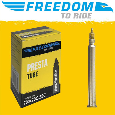Freedom 48mm Presta Threadless Valve Road Tube 700x20/25C