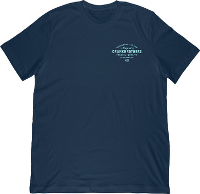 Crank Brothers Old School Mens Tee 2021 Blue