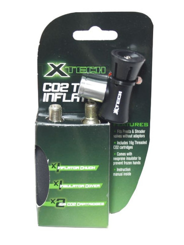 X Tech Controller CO2 Tyre Inflator with 2x16g Cartridges