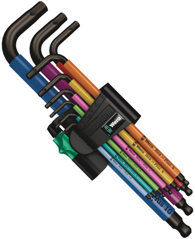 Wera 950/9 Hex-Plus 1 L-Key Set Metric BlackLaser Multicolour