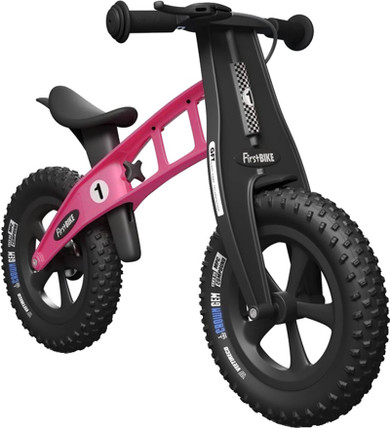 FirstBIKE FAT Cross Balance Bike with Brake Pink