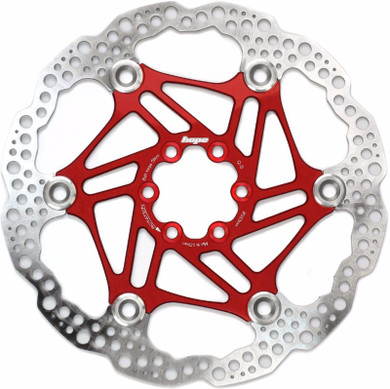 Hope 180mm Floating 6-Bolt Disc Rotor Red