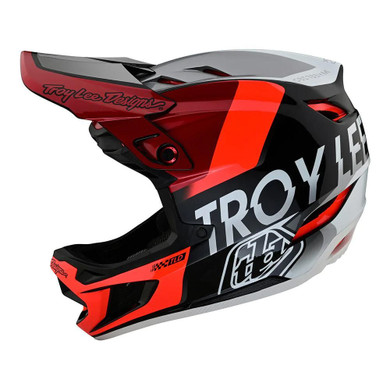 Troy Lee Designs D4 AS Composite Helmet Qualifier Silver/Red