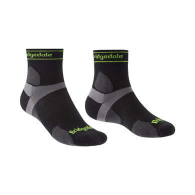 Bridgedale Trail Run T2 Mens Ultralight Merino 3/4 length Socks Black