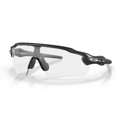 Oakley Radar EV Path Iridium Photochromic Activated Lens Road Sunglasses Steel Clear Black