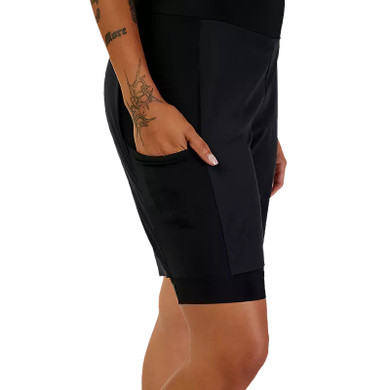 Fox Flexair Ascent Black Womens MTB Cargo Bib Shorts