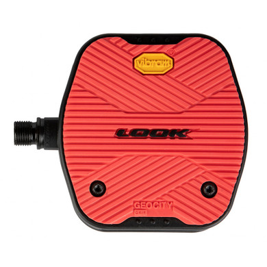 Look Geo City Black Flat Pedal w/ Red Grip