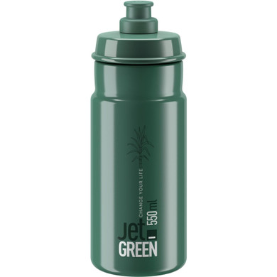 Elite Jet Green Bottle Dark Green White Logo 550ml