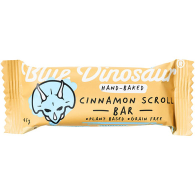 Blue Dinosaur Hand-Baked Bar Cinnamon Scroll